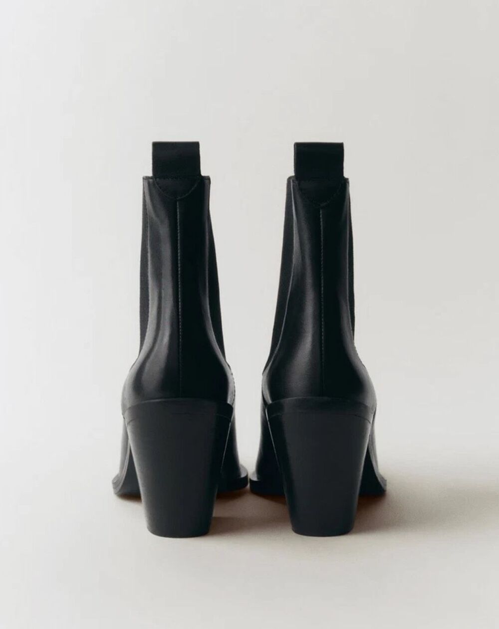 MANGO $150 MNG Leather Pointed Toe Ankle Boots black 37 US6.5-7 NEW - Picture 4 of 12
